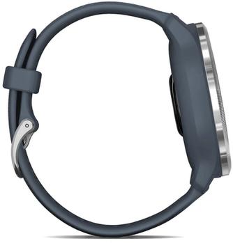 Умные часы Garmin Venu 2 45mm Silver/Blue, с синим ремешком