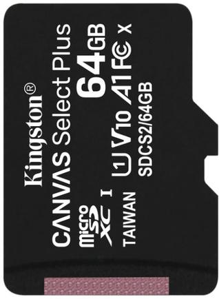 Карта памяти Kingston Canvas Select Plus microSDXC UHS-I Class 10 64GB
