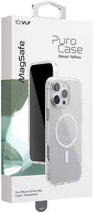 Клип-кейс VLP Puro Case для Apple iPhone 16 Pro Max с MagSafe прозрачный