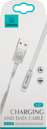 Кабель Usams U2 USB to Apple Lightning 1m White