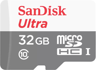 Карта памяти SanDisk Ultra microSDHC UHS-I 32GB Class 10 SDSQUNR-032G-GN3MA с адаптером