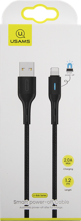 Кабель Usams USB to Apple Lightning 1.2m Black