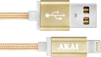 Кабель Akai USB – Apple Lighting Gold