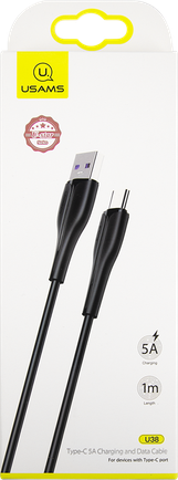 Кабель Usams U38 USB to USB-C 1m Black