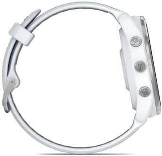 Умные часы Garmin Forerunner 965 47mm Titanium/Whitestone, с серым ремешком