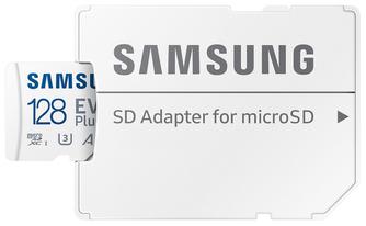 Карта памяти Samsung Evo Plus MB-MC128KA/KR microSDXC U3 Class 10 128GB с адаптером