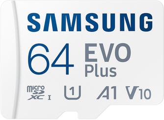 Карта памяти Samsung Evo Plus MB-MC64SA/APC microSDXC Class 10 64GB с адаптером