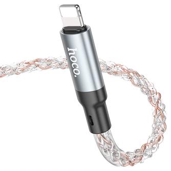 Кабель Hoco U112 Shine USB Type-C to Apple Lightning 1m Gray