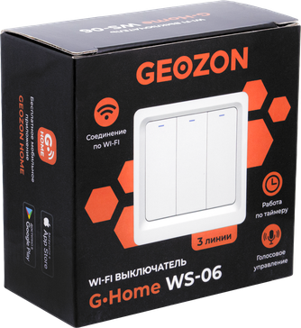 Умный выключатель Geozon WS-06 White
