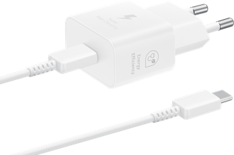 Изображение товара Зарядное устройство Samsung EP-T2510 25 Вт USB-C White с кабелем для быстрой зарядки