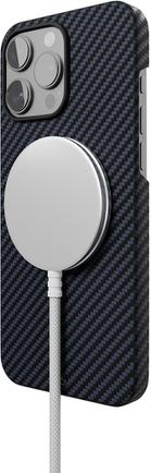Клип-кейс VLP Kevlar Case для Apple iPhone 16 Pro Max с MagSafe тёмно-синий