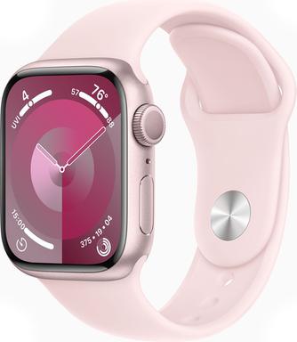 Умные часы Apple Watch Series 9 MR943ZP/A 41mm Aluminum Pink с розовым ремешком M/L