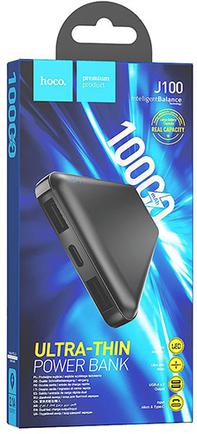 Портативное зарядное устройство Hoco J100 High-Ranking 10000mAh Black