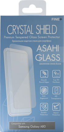 Защитное стекло Fine+ Asahi Glass 2.5D для Samsung Galaxy A80 глянцевое
