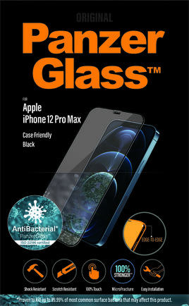 Защитное стекло PanzerGlass AntiBacterial для Apple iPhone 12 Pro Мах глянцевое