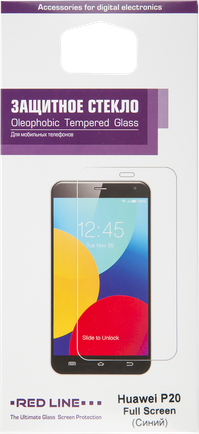 Защитное стекло Red Line Tempered Glass для Huawei P20 Blue