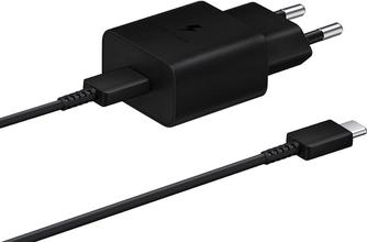 Зарядное устройство Samsung EP-T1510 с кабелем USB-C Black