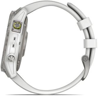 Умные часы Garmin Epix (Gen 2) Sapphire 47mm Carbon Gray, с белым ремешком