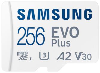 Карта памяти Samsung EVO Plus microSD Class 10 256GB MB-MC256SA/EU с адаптером