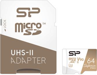 Карта памяти Silicon Power Superior Pro KA2 microSDXC UHS-II Class 10 64GB с адаптером