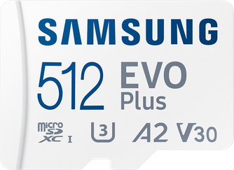 Карта памяти Samsung Evo Plus microSDXC A2 512GB с адаптером