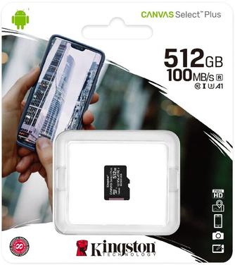 Карта памяти Kingston Canvas Select Plus microSDXC UHS-I Class 10 512GB
