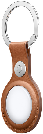 Чехол-брелок Apple AirTag Leather Key Ring Светло-коричневый