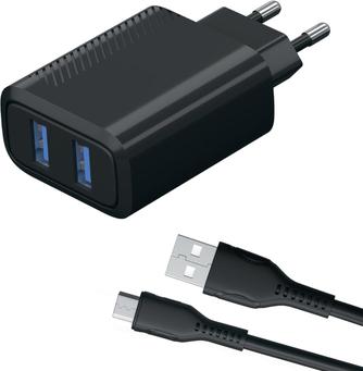 Зарядное устройство Red Line NT-5 с кабелем microUSB Black