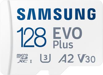 Карта памяти Samsung EVO Plus MB-MC128KA/AM microSDXC U3 Class 10 128 ГБ с адаптером
