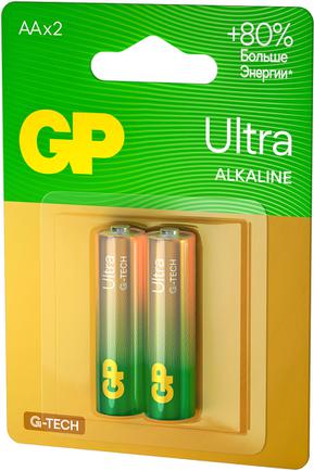 Батарейки GP Ultra Alkaline G-Tech AA (2 шт)