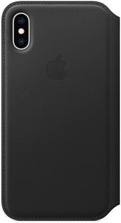 Чехол-книжка Apple Leather Folio для iPhone Xs Чёрный