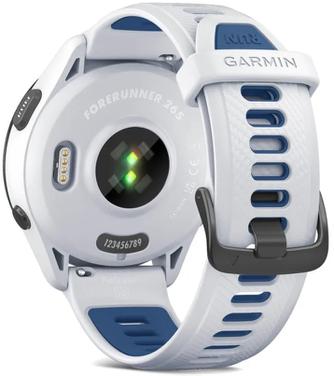 Умные часы Garmin Forerunner 265 46mm Black/Whitestone, с серо-синим ремешком