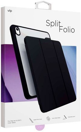 Чехол-книжка VLP Split Folio для планшета Apple iPad Air M2 11"/iPad Air 4/5 10,9" чёрный