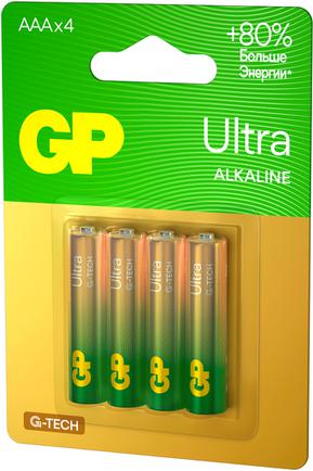 Батарейки GP Ultra Alkaline G-Tech AAA (4 шт)