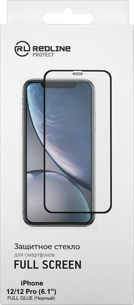 Защитное стекло Red Line Full Screen для Apple iPhone 12/12 Pro  Black