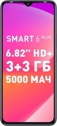 Смартфон Infinix Smart 6 Plus 3/64GB Miracle Black