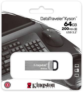 USB-накопитель Kingston DataTraveler Kyson 64GB Silver