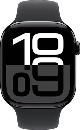 Умные часы Apple Watch Series 10 46mm Aluminum Case Jet Black с чёрным ремешком M/L (без SIM)