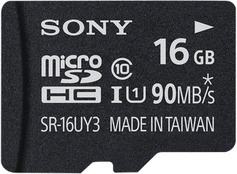 Карта памяти Sony microSD Class 10 16GB с адаптером