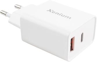 Зарядное устройство Xenium X332 USB/USB-С, с кабелем White