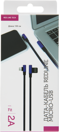 Кабель Red Line Fit USB to microUSB 1m Blue