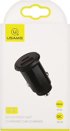 Автомобильное зарядное устройство Usams CC86TC01 Black