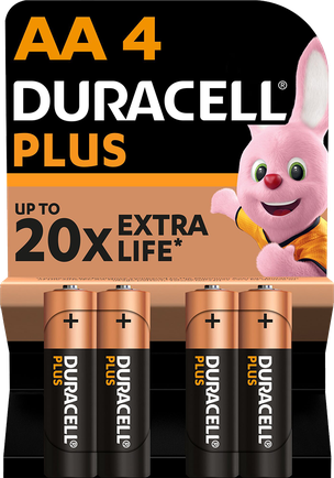Батарейки Duracell Plus AA (LR6) 1,5 V (4 шт)