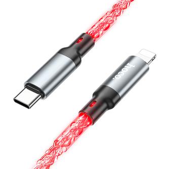 Кабель Hoco U112 Shine USB Type-C to Apple Lightning 1m Gray
