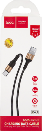 Кабель Hoco RA3 USB to USB-C 1m Black
