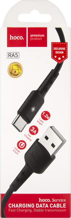 Кабель Hoco RA5 USB to USB-C 1.2m Black