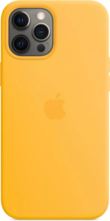 Клип-кейс Apple Silicone Case with MagSafe для iPhone 12 Pro Max Ярко‑жёлтый