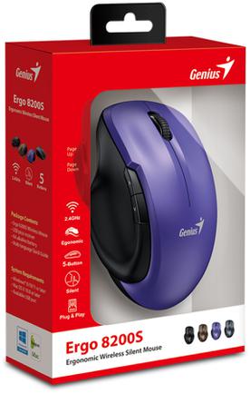 Мышь беспроводная Genius Ergo 8200S Purple
