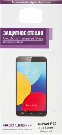 Защитное стекло Red Line Tempered Glass для Huawei P20 Black