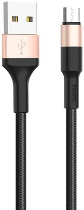 Кабель Hoco RA3 USB to microUSB 1m Black